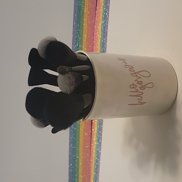 Glass "Hello Gorgeous" Make-up brush holder - Picture 7 of 7